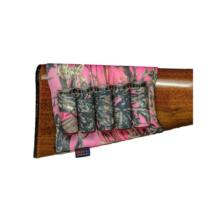GrovTec Buttstock Cartridge Shell Holder Shotgun Open Style (TrueTimber Pink Camo) image 0