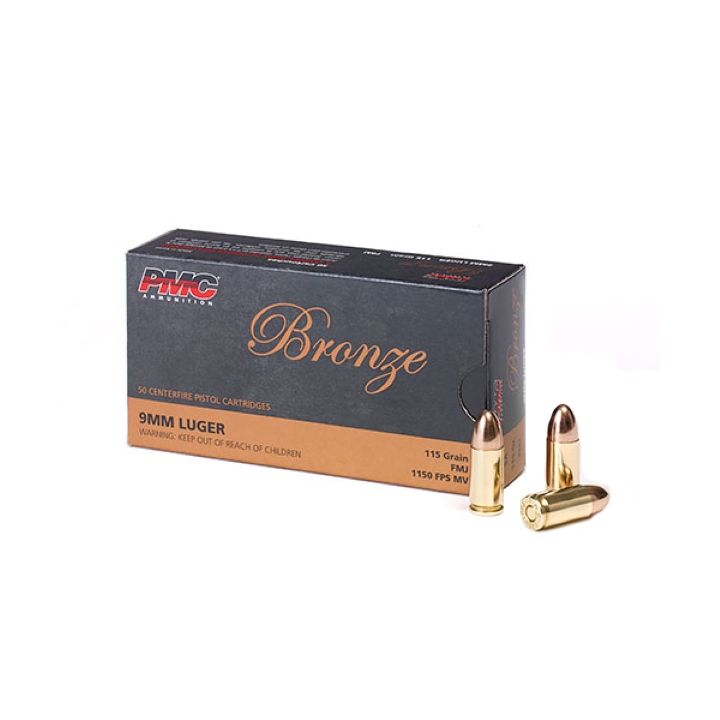 PMC .9x19mm LUGER 115GR FMJ - 50 Bullets per Pack image 0