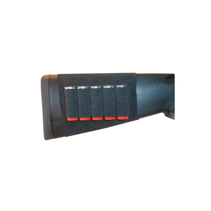 GrovTec Buttstock Cartridge Shell Holder for Shotgun Open Style – 5 Loops image 0