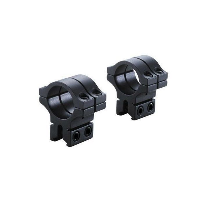 BKL-263H 1 Long Double Strap Dovetail Rings High - Matte Black image 0