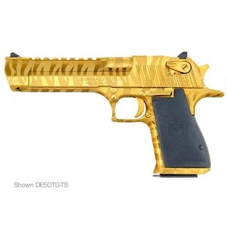 Magnum Research Desert Eagle 357 Mag Titanium Gold Tiger Strip Finish image 0
