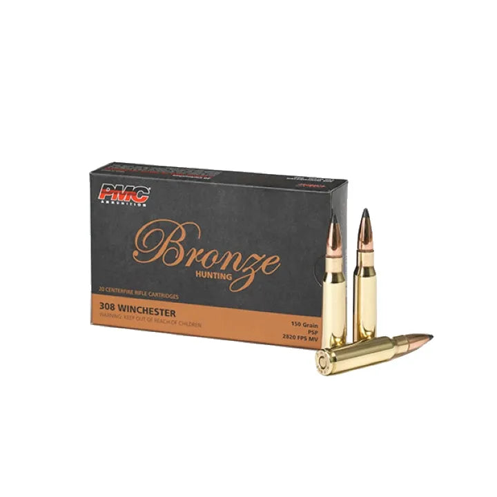 PMC .308 Winchester 150 Grain SP Bronze Line - 20 Bullets per Pack image 0