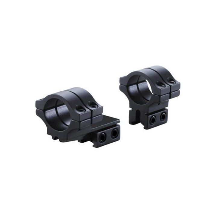 BKL-278 1 Long Double Strap Offset Dovetail Rings - Matte Black image 0