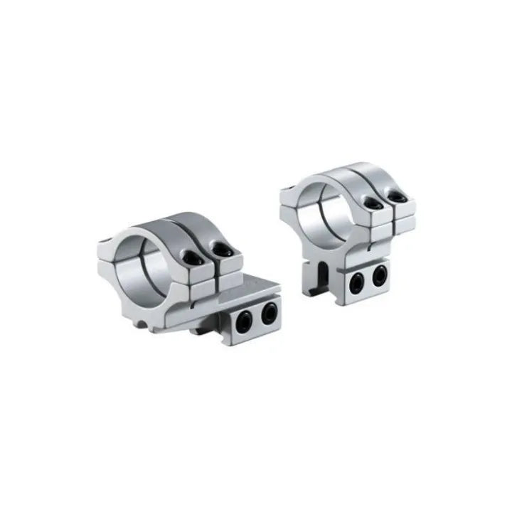BKL-302 1 Long Double Strap Offset Dovetail Rings - Silver image 0